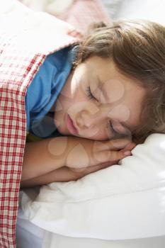 Young Boy Asleep In Bed
