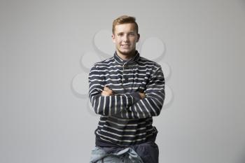 Studio Portrait Of Male Worker In Maritime Industry