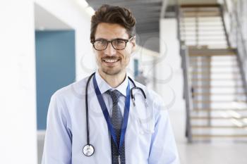 Portrait of a smiling male doctor with stethoscope