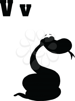 Royalty Free Clipart Image of V is for Viper