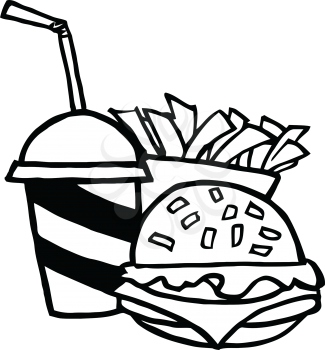 Royalty Free Clipart Image of Fast Food