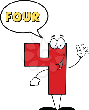 Royalty Free Clipart Image of a Four