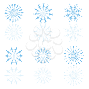 Royalty Free Clipart Image of Snowflakes