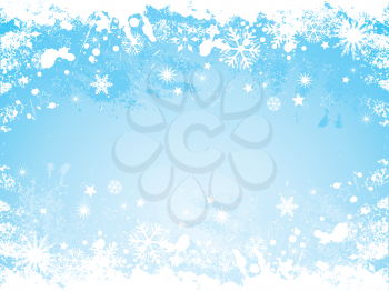 Grunge snowflake background