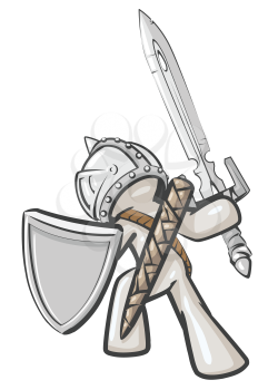 Royalty Free Clipart Image of a Warrior