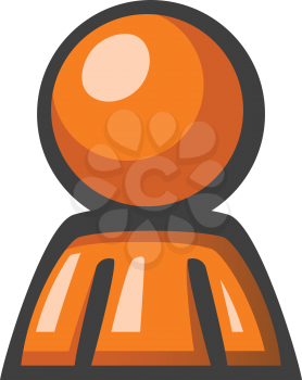 Orange Man simplistic forum avatar, professional, bright, orange.