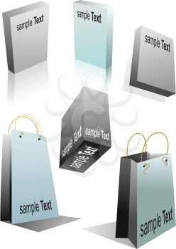 Royalty Free Clipart Image of Boxes and Parcels