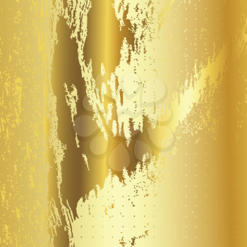 Royalty Free Clipart Image of a Vibrant Gold Metallic Background