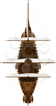 Design illustration of a canon frigate