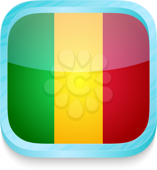 Smart phone button with Mali flag