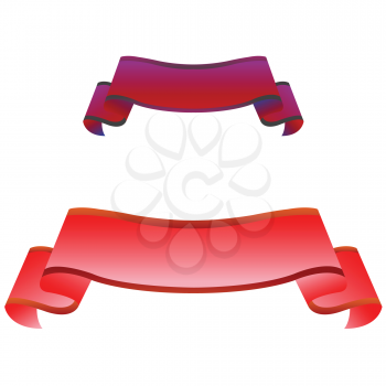 Royalty Free Clipart Image of Two Red Banners