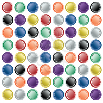 Royalty Free Clipart Image of a Set of Buttons
