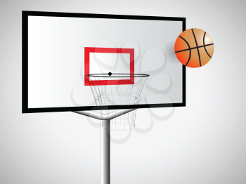 basketball hoop, abstract vector art illustration; image contains transparency