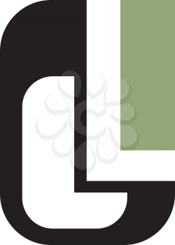 Royalty Free Clipart Image of an L Design