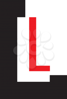 Royalty Free Clipart Image of an L 