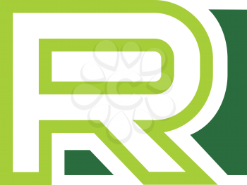 Royalty Free Clipart Image of a Capital R