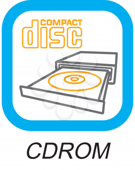 Royalty Free Clipart Image of a CD/ROM