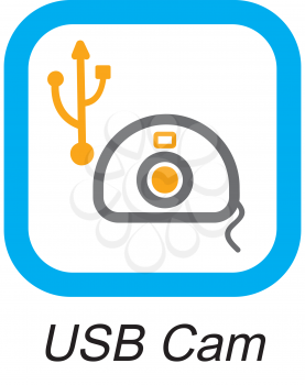 Royalty Free Clipart Image of a USB Cam