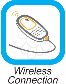 Royalty Free Clipart Image of a Wireless Connection