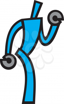 Royalty Free Clipart Image of a Person Working Out