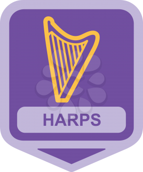 Royalty Free Clipart Image of a Harps Icon
