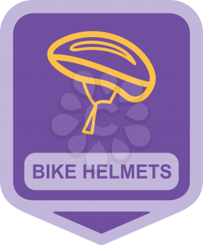 Royalty Free Clipart Image of a Bike Helmet