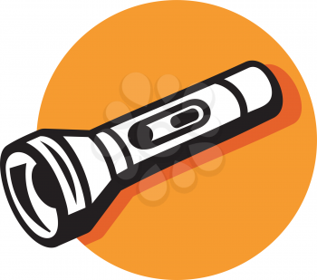 Royalty Free Clipart Image of a Flashlight