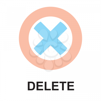 Royalty Free Clipart Image of Delete