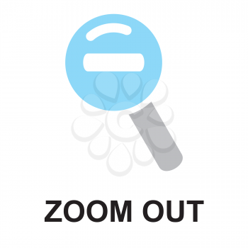 Royalty Free Clipart Image of a Zoom Out Button