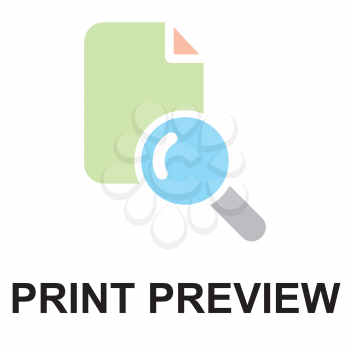Royalty Free Clipart Image of a Print Preview Button