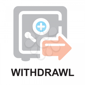 Royalty Free Clipart Image of a Withdrawal Button