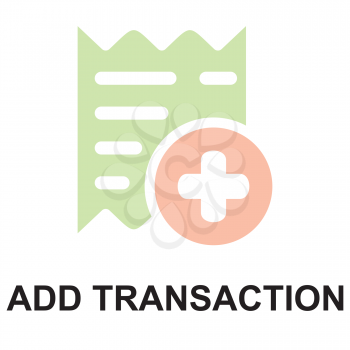 Royalty Free Clipart Image of an Add Transaction