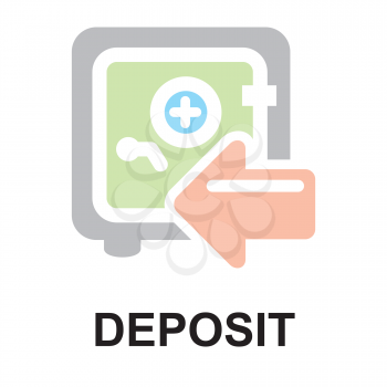 Royalty Free Clipart Image of a Deposit Icon
