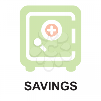 Royalty Free Clipart Image of a Savings Button