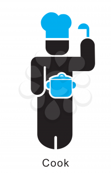 Royalty Free Clipart Image of a Cook