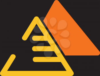 Royalty Free Clipart Image of a Pyramid