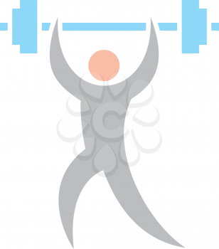 Royalty Free Clipart Image of a Weightlifter