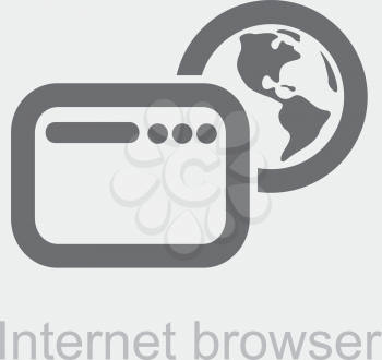 Royalty Free Clipart Image of an Internet Browser Icon