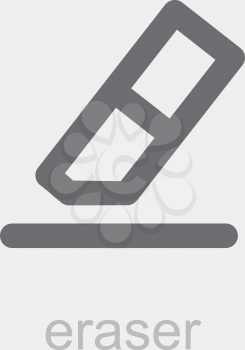 Royalty Free Clipart Image of a Eraser Icon