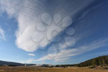 Yellowstone National Park.The world-famous Old Faithful geyser
