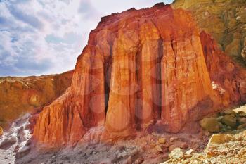 The well-known miracle of the world - Columns Amram in stone desert near Red sea