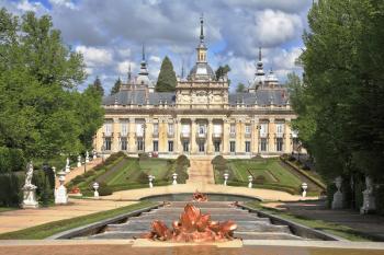 Superb Spain. Royal Residence and the Palace of the 17th century La Granja Ildefonso. The beautiful cascading fountain