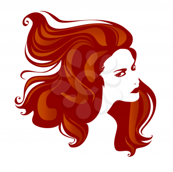 beautiful woman portrait with red hair