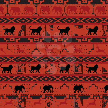 african background decorative with animals