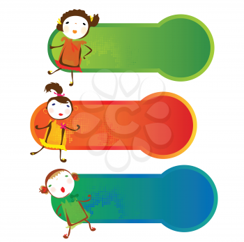 colored banners or stickers for kids