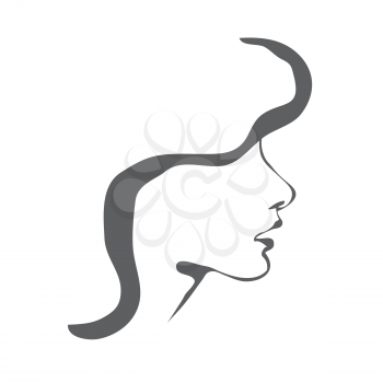 woman portrait silhouette -profile