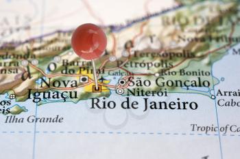 Rio de Janeiro on a map