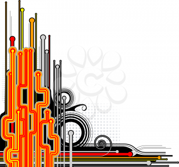 Royalty Free Clipart Image of Abstract Lines