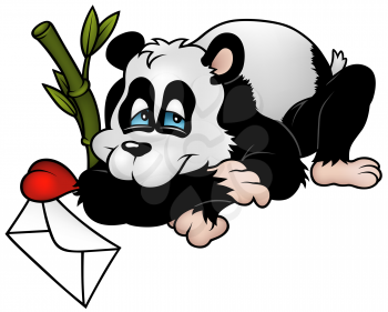 Royalty Free Clipart Image of a Panda Bear