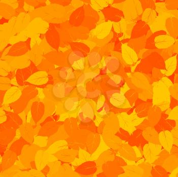 Orange background with leaves